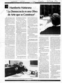 "La democracia es una obra de arte que se construye"  [artículo].