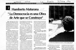 "La democracia es una obra de arte que se construye"  [artículo].