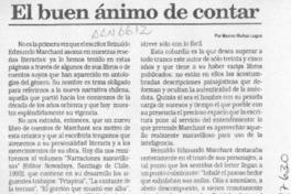 El buen ánimo de contar  [artículo] Marino Muñoz Lagos.