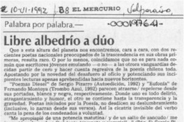 Libre albedrío a dúo  [artículo] Marcelo Novoa.