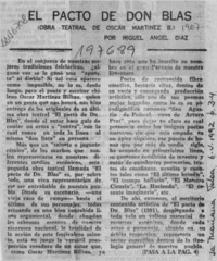 El pacto de don Blas  [artículo] Miguel Angel Díaz.