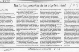 Historias porteñas de la objetualidad  [artículo] Justo Pastor Mellado.