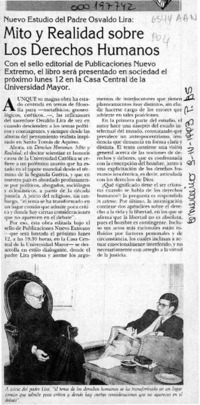 Mito y realidad sobre los derechos humanos  [artículo].