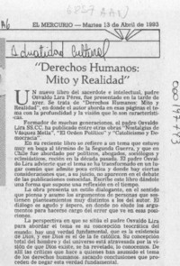 "Derechos humanos, mito y realidad"  [artículo].