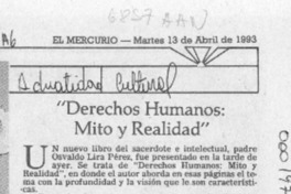 "Derechos humanos, mito y realidad"  [artículo].