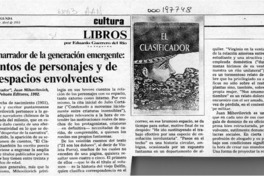 Cuentos de personajes y de sus espacios envolventes  [artículo] Eduardo Guerrero del Río.