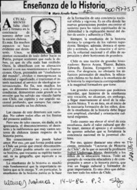 Enseñanza de la historia  [artículo] Mario Arnello Romo.