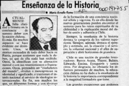 Enseñanza de la historia  [artículo] Mario Arnello Romo.