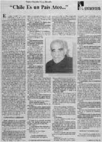 "Chile es un país ateo -- "