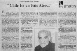 "Chile es un país ateo -- "