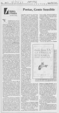 Poetas, gente sensible
