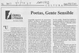 Poetas, gente sensible