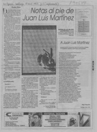 Notas al pie de Juan Luis Martínez  [artículo] Floridor Pérez.