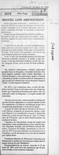 Miguel Luis Amunátegui  [artículo] Fap.