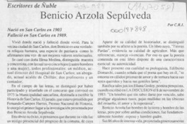 Benicio Arzola Sepúlveda  [artículo] C. R. I.