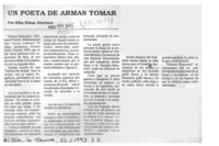 Un poeta de armas tomar  [artículo] Elba Elena Jiménez.