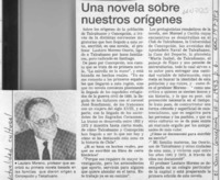 Una Novela sobre nuestros orígenes  [artículo].