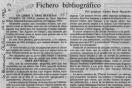 Fichero bibliográfico  [artículo] Carlos René Ibacache.