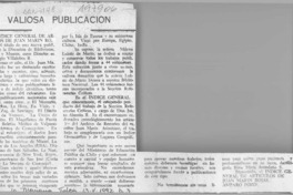 Valiosa publicación  [artículo] Amparo Pozo.