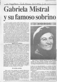 Gabriela Mistral y su famoso sobrino