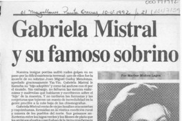 Gabriela Mistral y su famoso sobrino