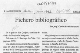 Fichero bibliográfico  [artículo] Carlos René Ibacache.