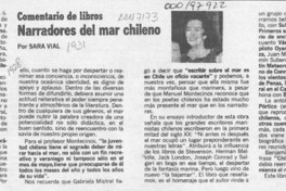 Narradores del mar chileno  [artículo] Sara Vial.
