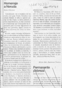 Homenaje a Neruda  [artículo] Héctor Edo. Espinoza Viveros.