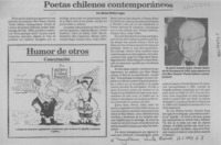 Poetas chilenos contemporáneos  [artículo] Marino Muñoz Lagos.
