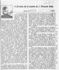 A 25 años de la muerte de J. Edwards Bello  [artículo] Rogaflo.