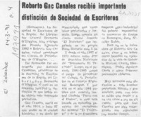 Roberto Gac Canales recibió importante distinción de Sociedad de Escritores  [artículo]