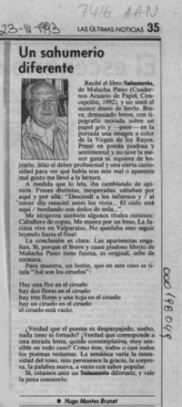 Un sahumerio diferente  [artículo] Hugo Montes Brunet.