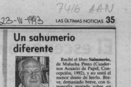 Un sahumerio diferente  [artículo] Hugo Montes Brunet.