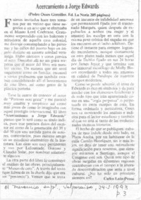 Acercamiento a Jorge Edwards