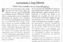 Acercamiento a Jorge Edwards