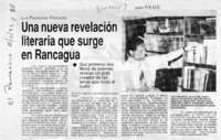 Una Nueva revelación literaria que surge en Rancagua  [artículo].