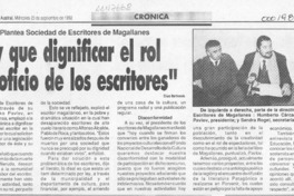 "Hay que dignificar el rol y el oficio de los escritores"  [artículo] Elías Barticevic.