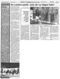 En Lautaro partió ciclo de "La Negra Ester"  [artículo].