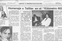 Homenaje a Teillier en el "Kilómetro 662"  [artículo].