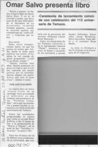 Omar Salvo presenta libro  [artículo].