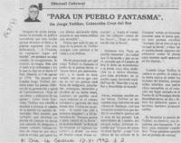 "Para un pueblo fantasma"