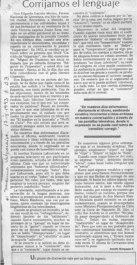 Corrijamos el lenguaje  [artículo] Adolfo Simpson Trostel.