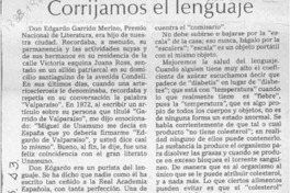 Corrijamos el lenguaje  [artículo] Adolfo Simpson Trostel.