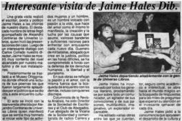 Interesante visita de Jaime Hales Dib