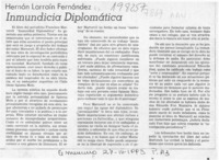 Inmundicia diplomática  [artículo] Hernán Larraín Fernández.