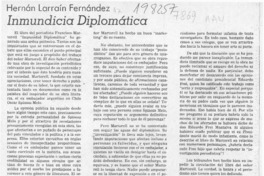 Inmundicia diplomática  [artículo] Hernán Larraín Fernández.