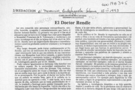 El doctor Rendic  [artículo] Carlos Oviedo Cavada.