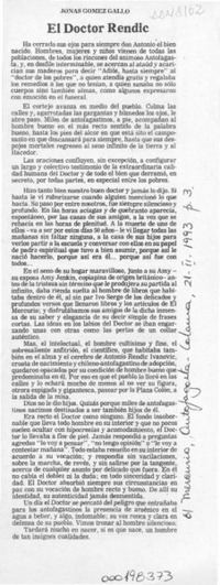 El doctor Rendic  [artículo] Jonás Gómez Gallo.