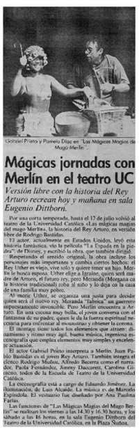 Mágicas jornadas con Merlín en el teatro UC