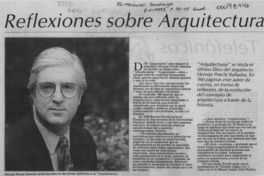 Reflexiones sobre arquitectura  [artículo] Beatriz Montero Ward.